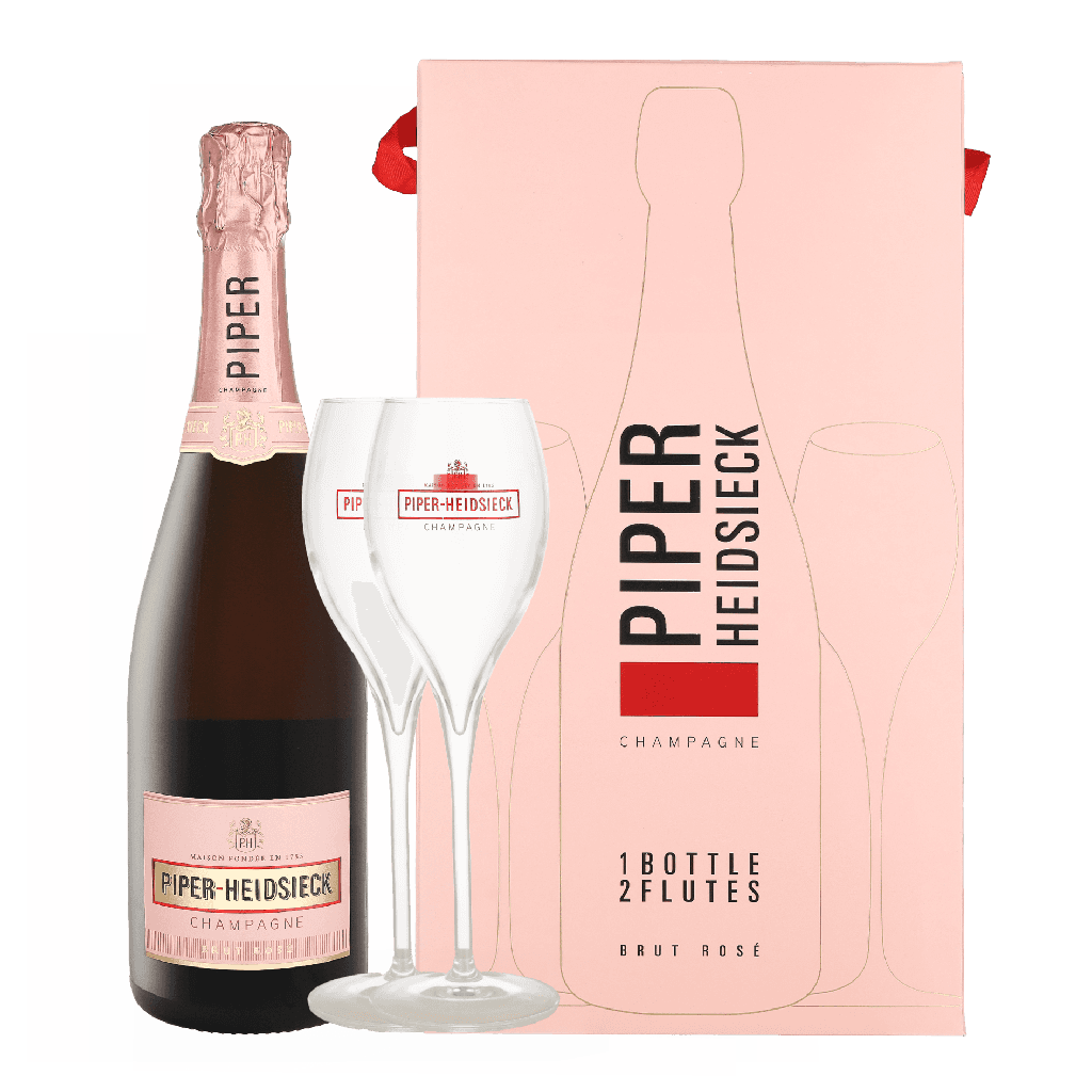 Piper Heidsieck Brut Rose + 2 Glasses 0.75 liter