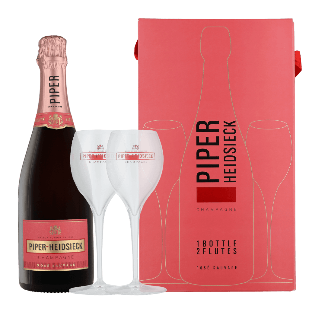 Piper Heidsieck Cuvee Brut Rose + 2 Glasses 75cl